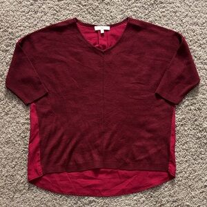 Ripe Burgundy V-Neck Sweater